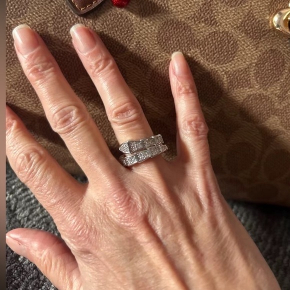 Serpenti Silver Crystal Adjustable Ring - Picture 6 of 6